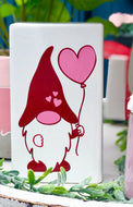 Cute Gnome Holding a Balloon, Tiered Stand Sign
