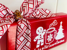 Load image into Gallery viewer, Hot Cocoa Sign with Gingerbread Button
