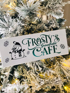 'Frosty's Snowflake Cafe' Christmas Tree Sign