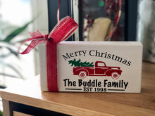 Load image into Gallery viewer, Personalised Red Truck Family sign
