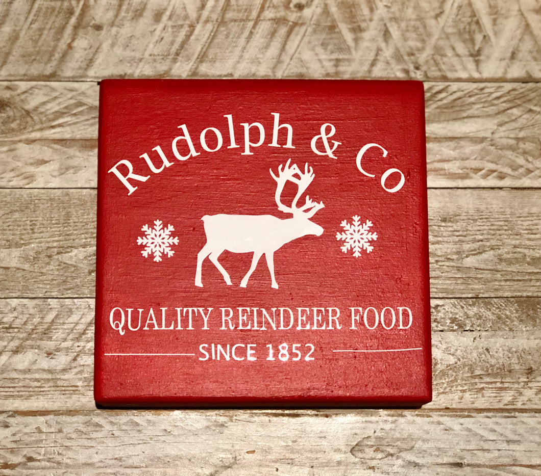 'Reindeer and Co' Tiered Stand Sign