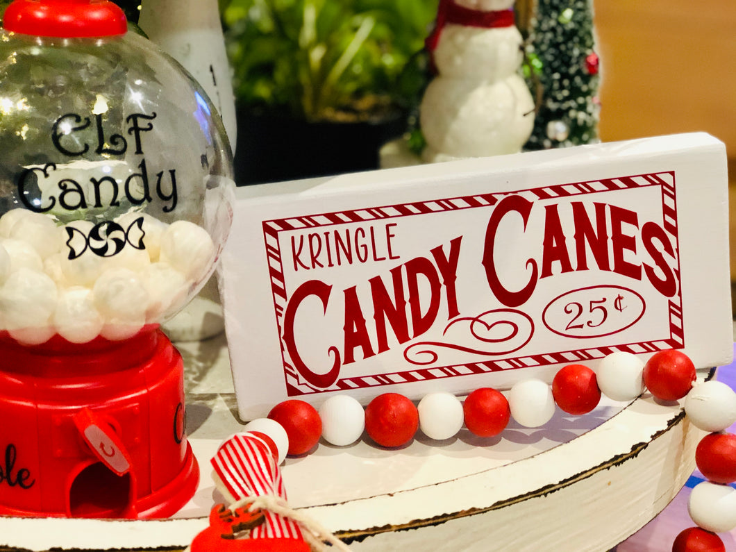 Kringle Candy Cane Tiered Stand Sign